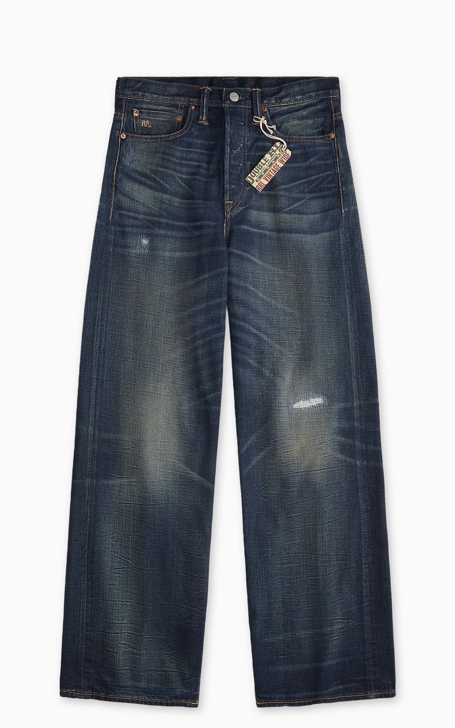 RRL Vintage Wide Fit Distressed Kenley Jean Kenley Wash