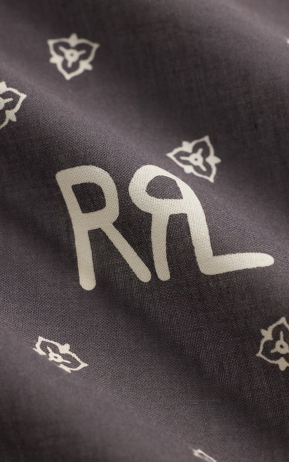 RRL Ranch Logo Bandana Black/Cream