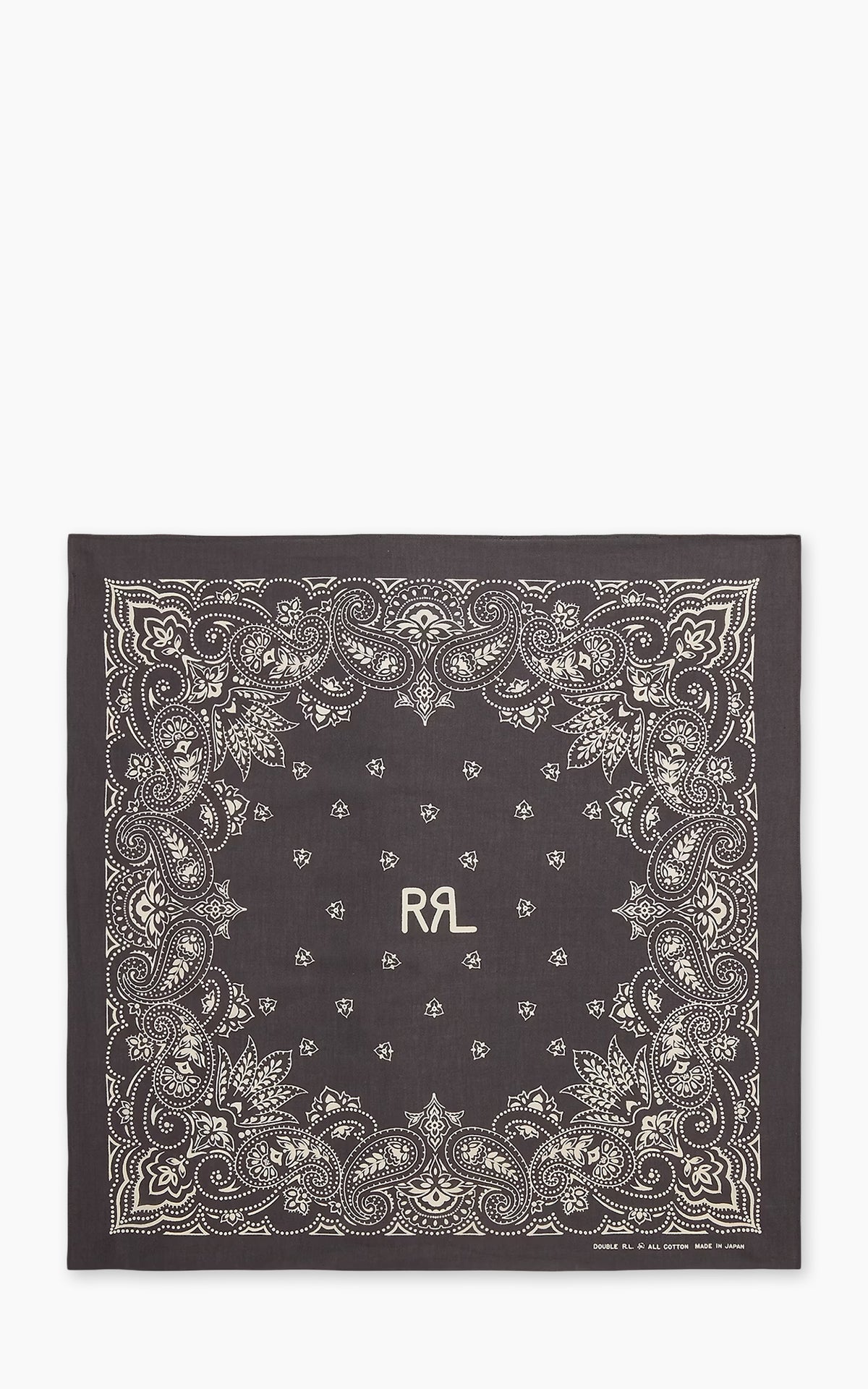 RRL Ranch Logo Bandana Black/Cream