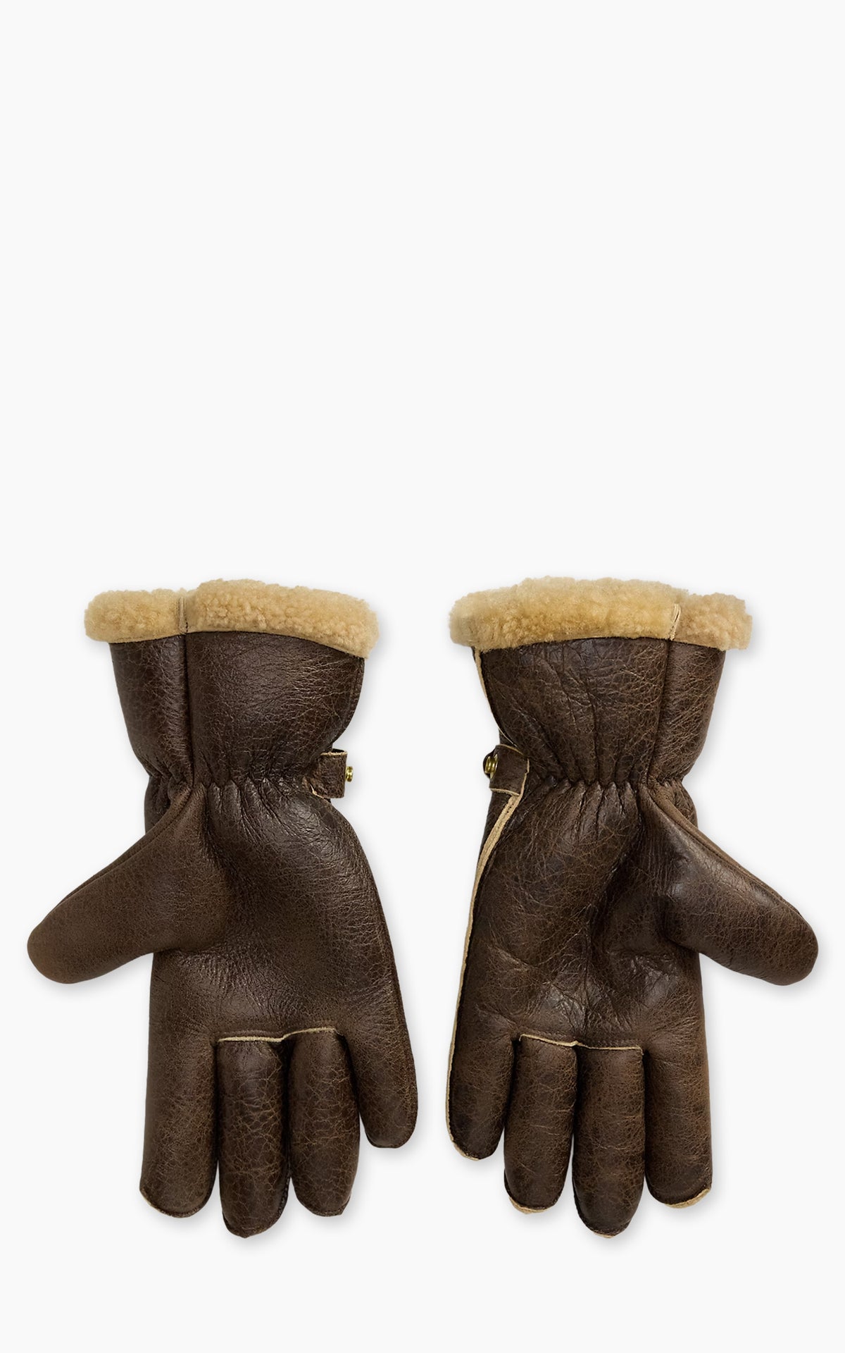 RRL Shearling Gloves Brown/Cream