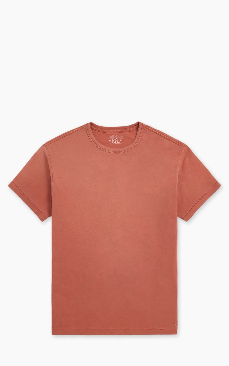 RRL Garment-Dyed Crewneck T-Shirt Red