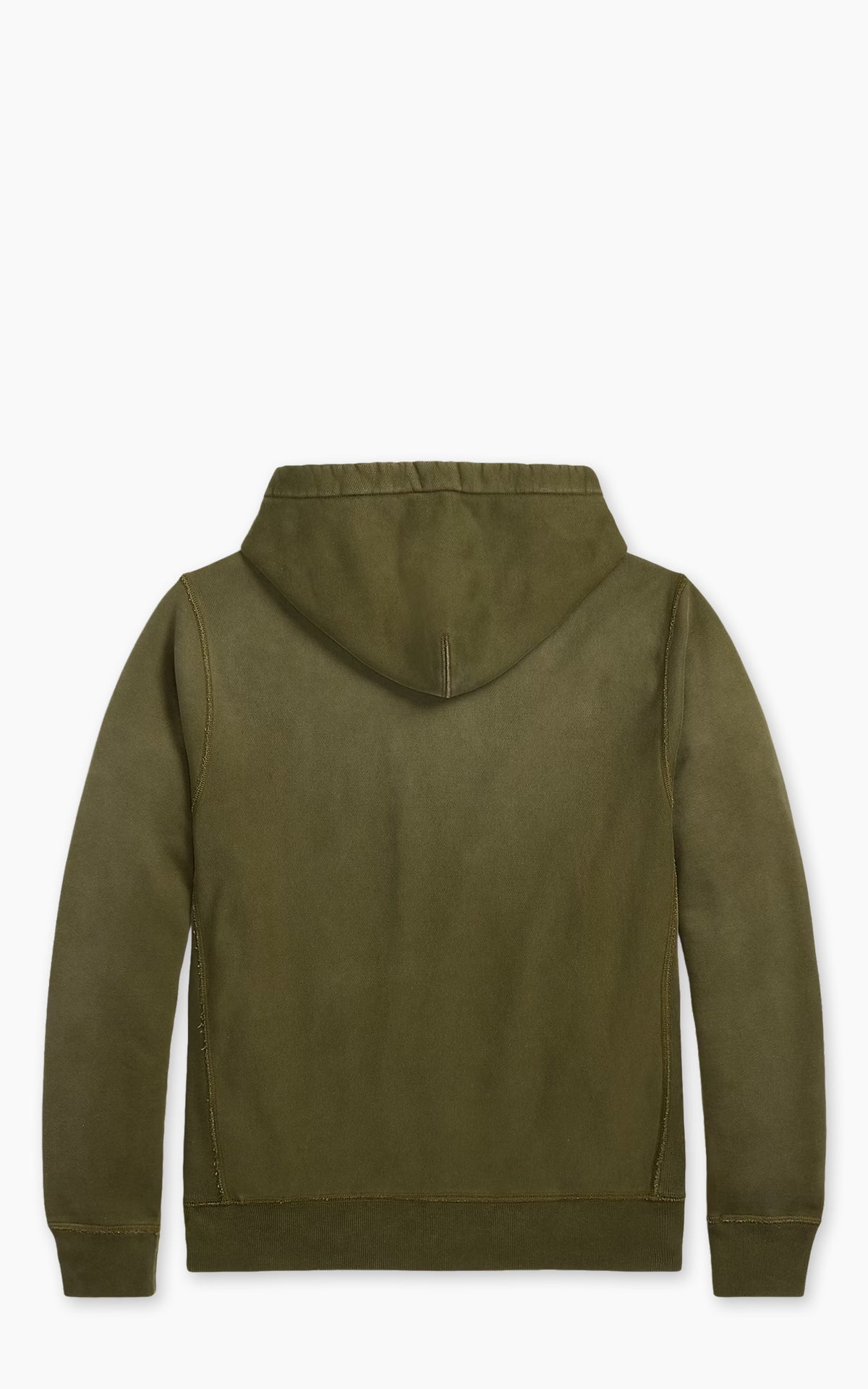 RRL Garment-Dyed Fleece Hoodie Olive