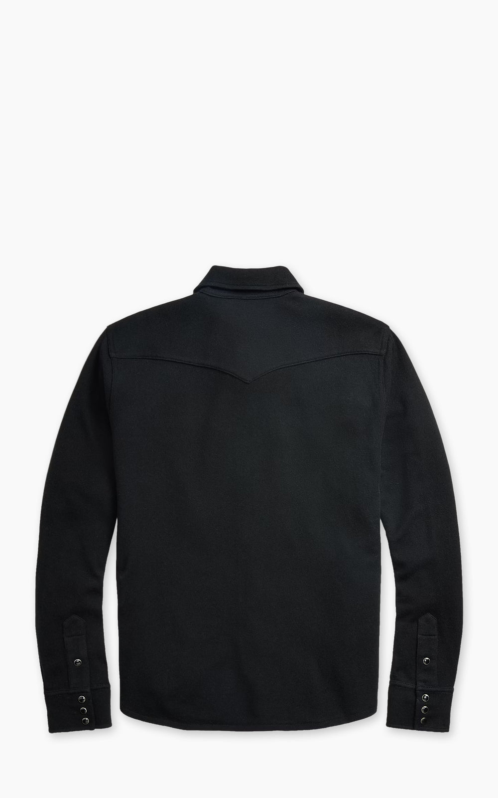RRL Wool-Cashmere Western Shirt Jumper Black