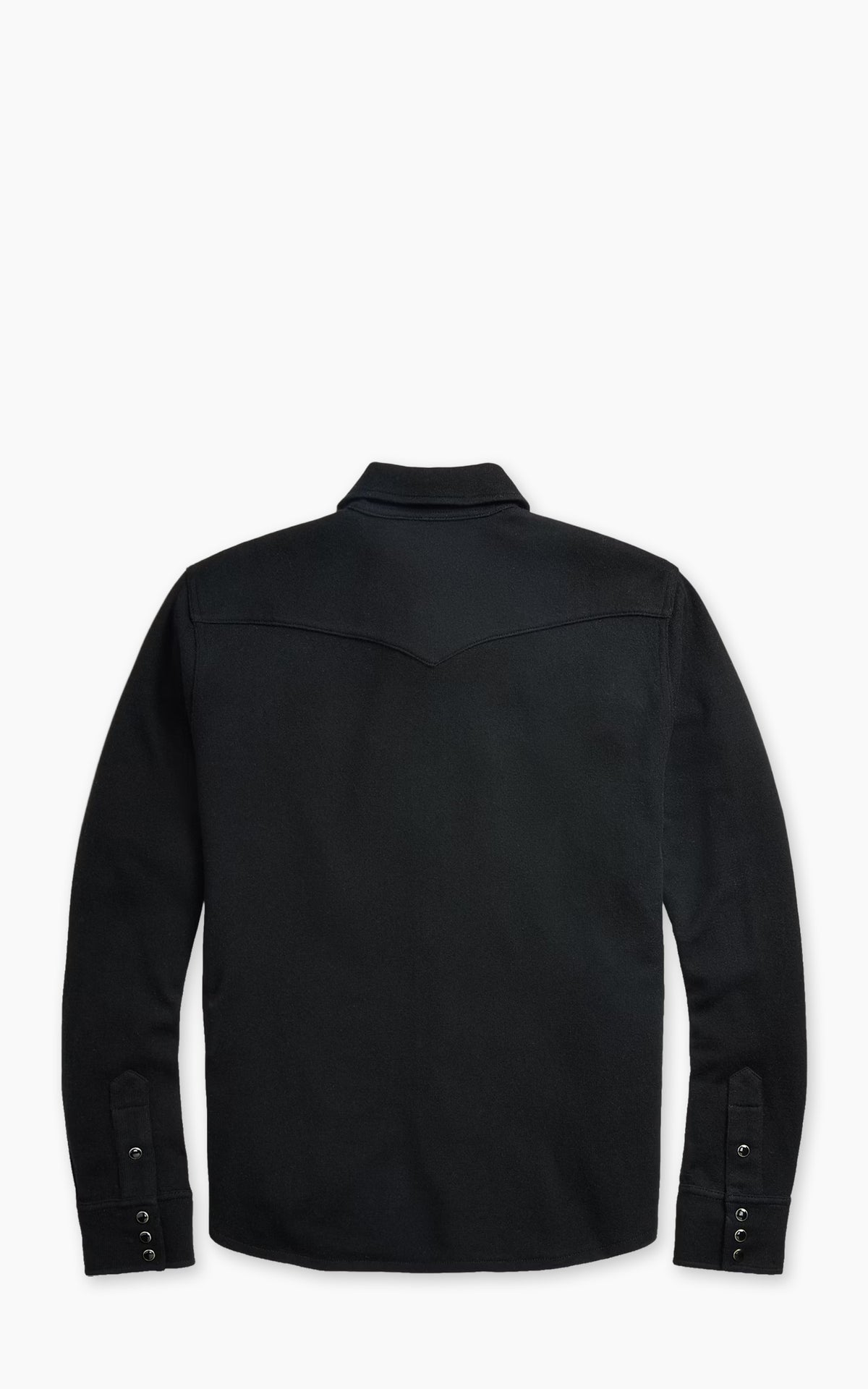 RRL Wool-Cashmere Western Shirt Jumper Black