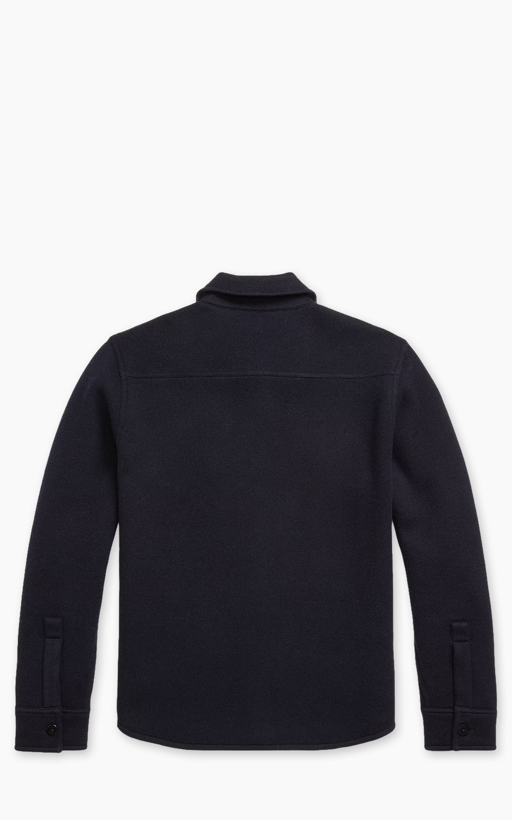 RRL Birdseye Jacquard Wool Workshirt Jumper Navy