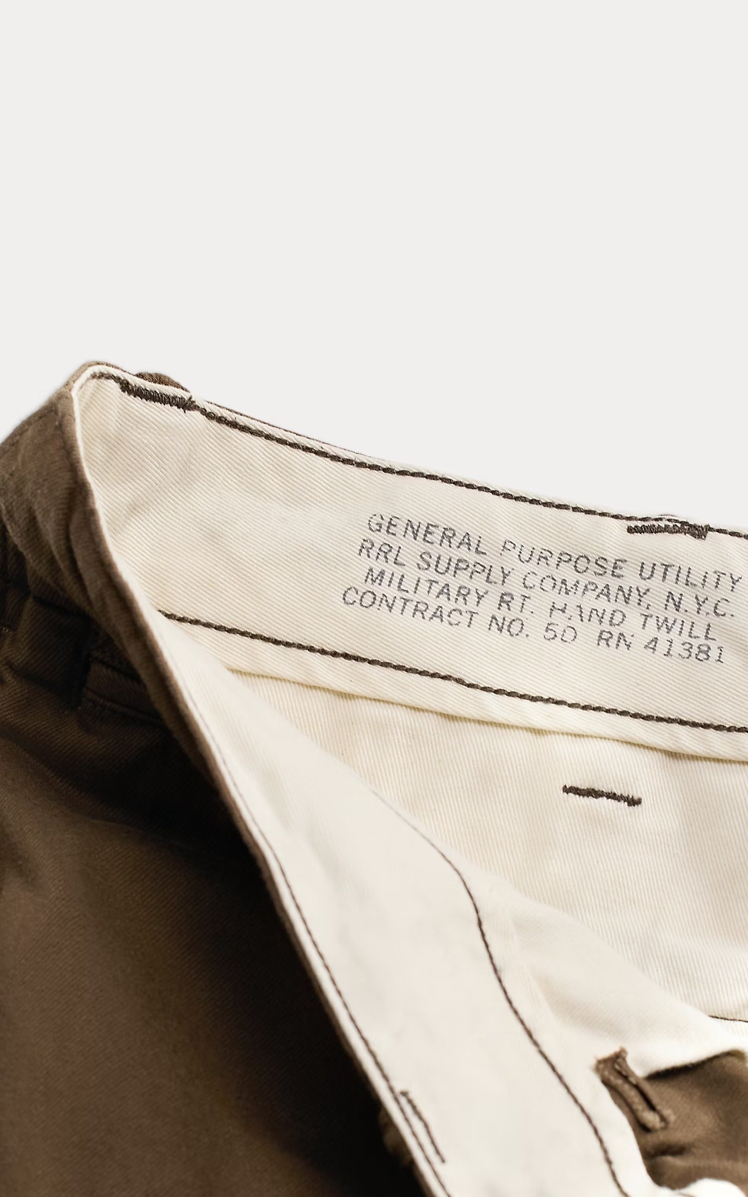 RRL Chino Field Pant Dark Brown
