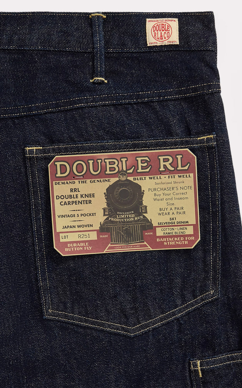 RRL Limited-Edition Selvedge Carpenter Jean Indigo Rinse