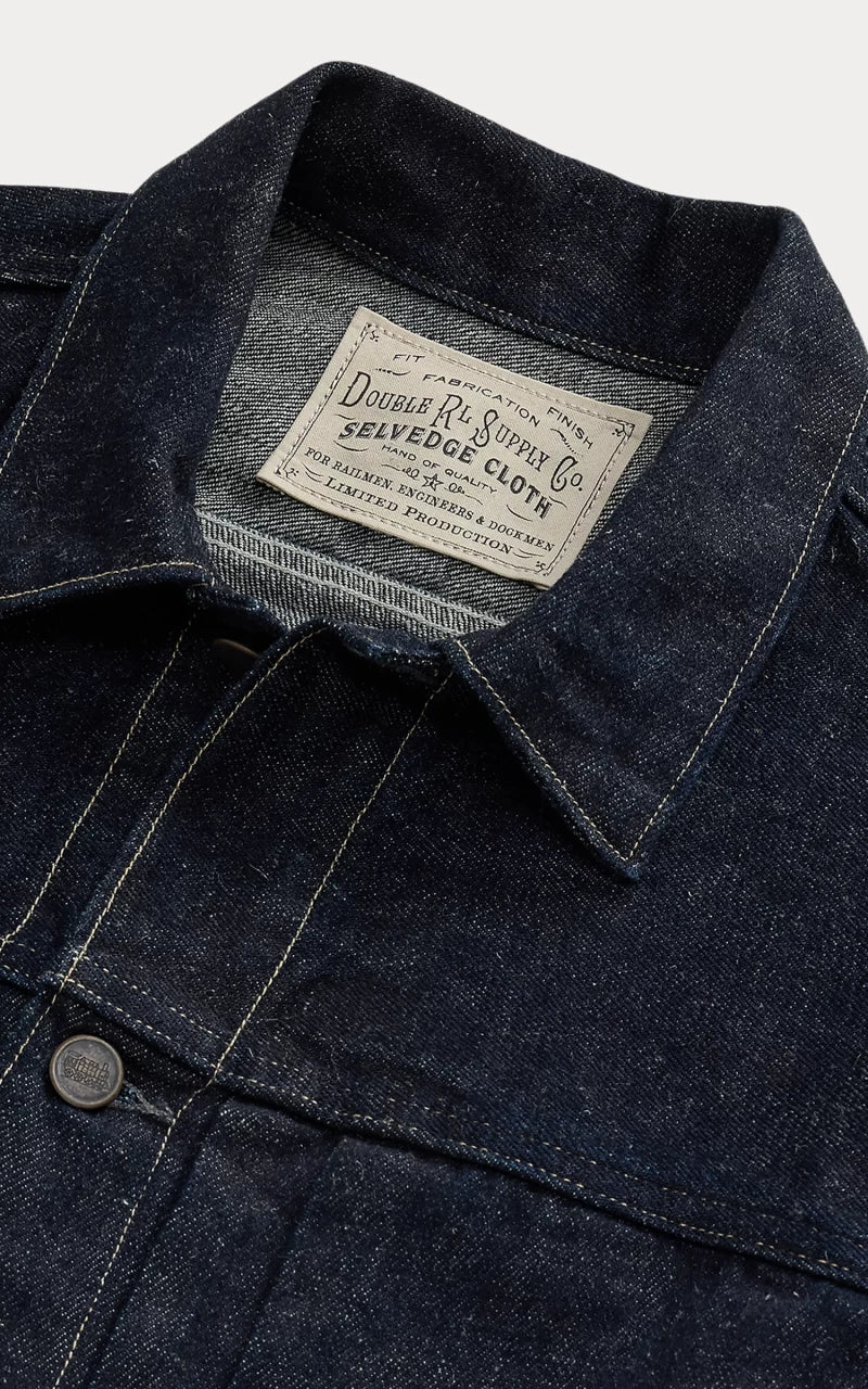 RRL Limited-Edition Embroidered Denim Jacket Rinse