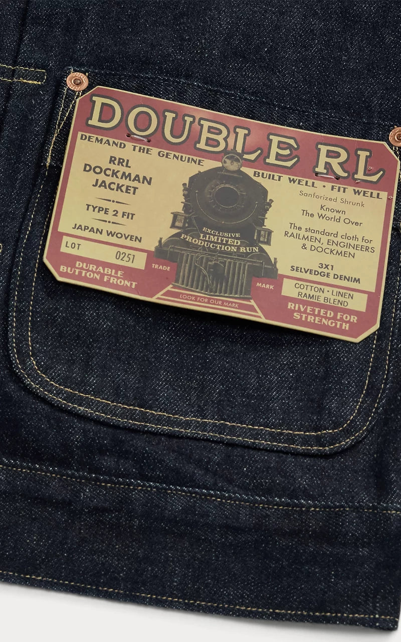 RRL Limited-Edition Embroidered Denim Jacket Rinse