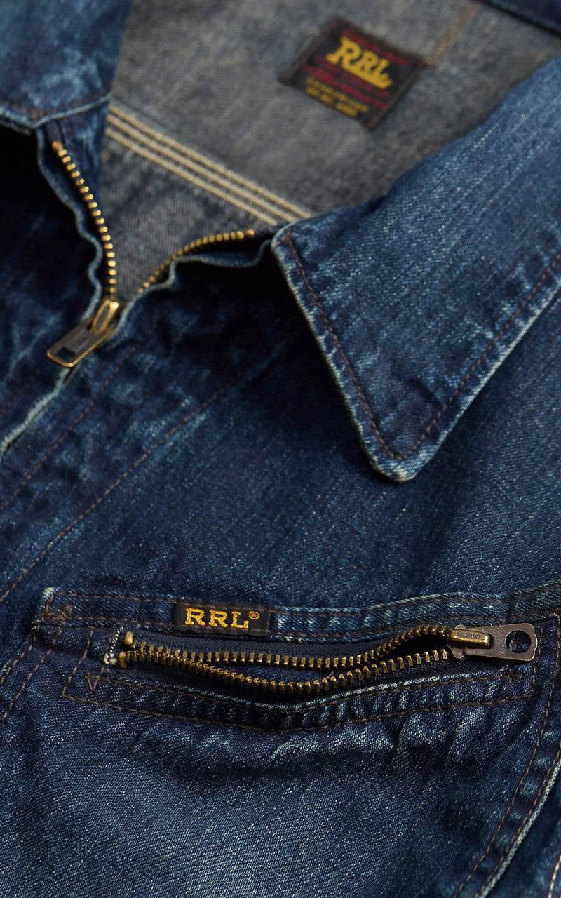 RRL Leyton Indigo Denim Jacket Leyton Wash Indigo