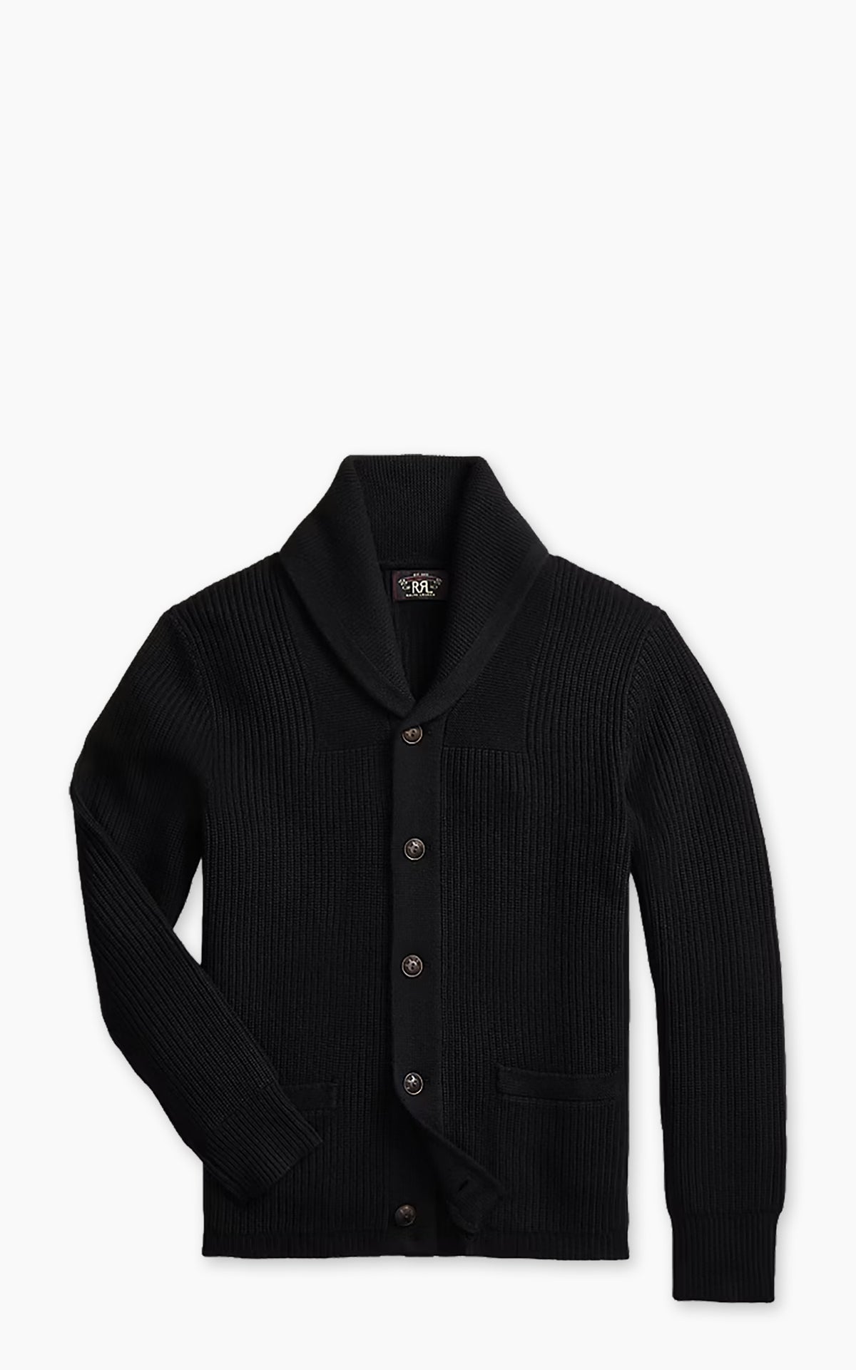 RRL Cashmere Shawl-Collar Cardigan Black