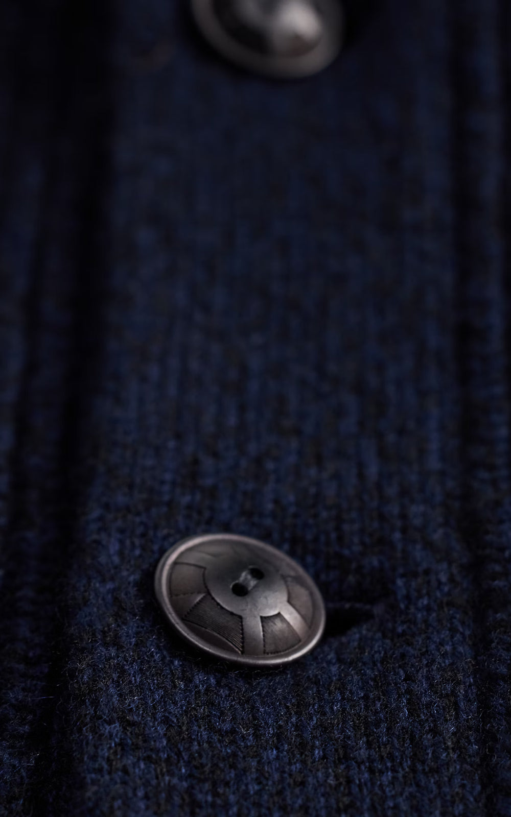 RRL Cashmere Shawl-Collar Cardigan Navy Heather