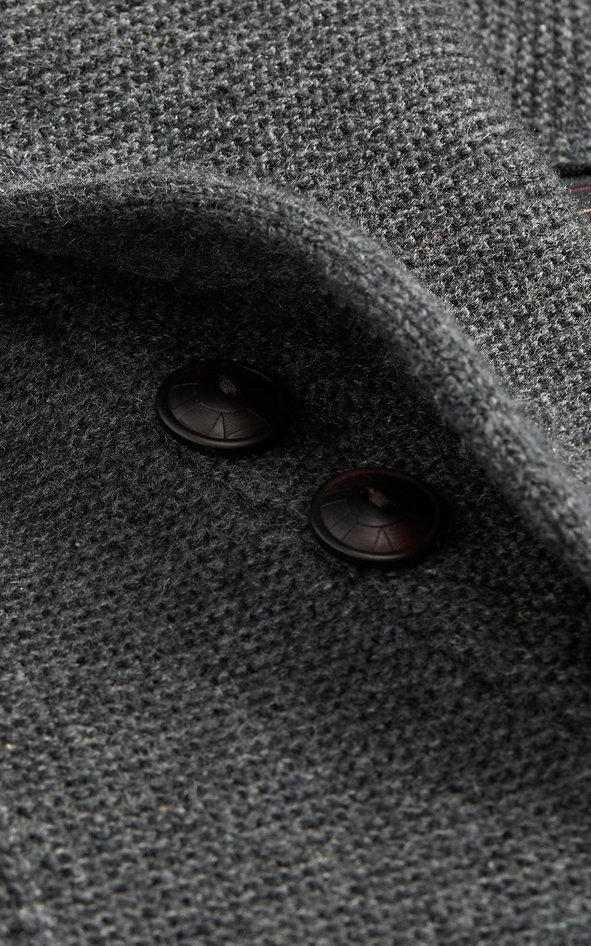 RRL Waffle-Knit Cashmere Shawl Cardigan Dark Grey Heather