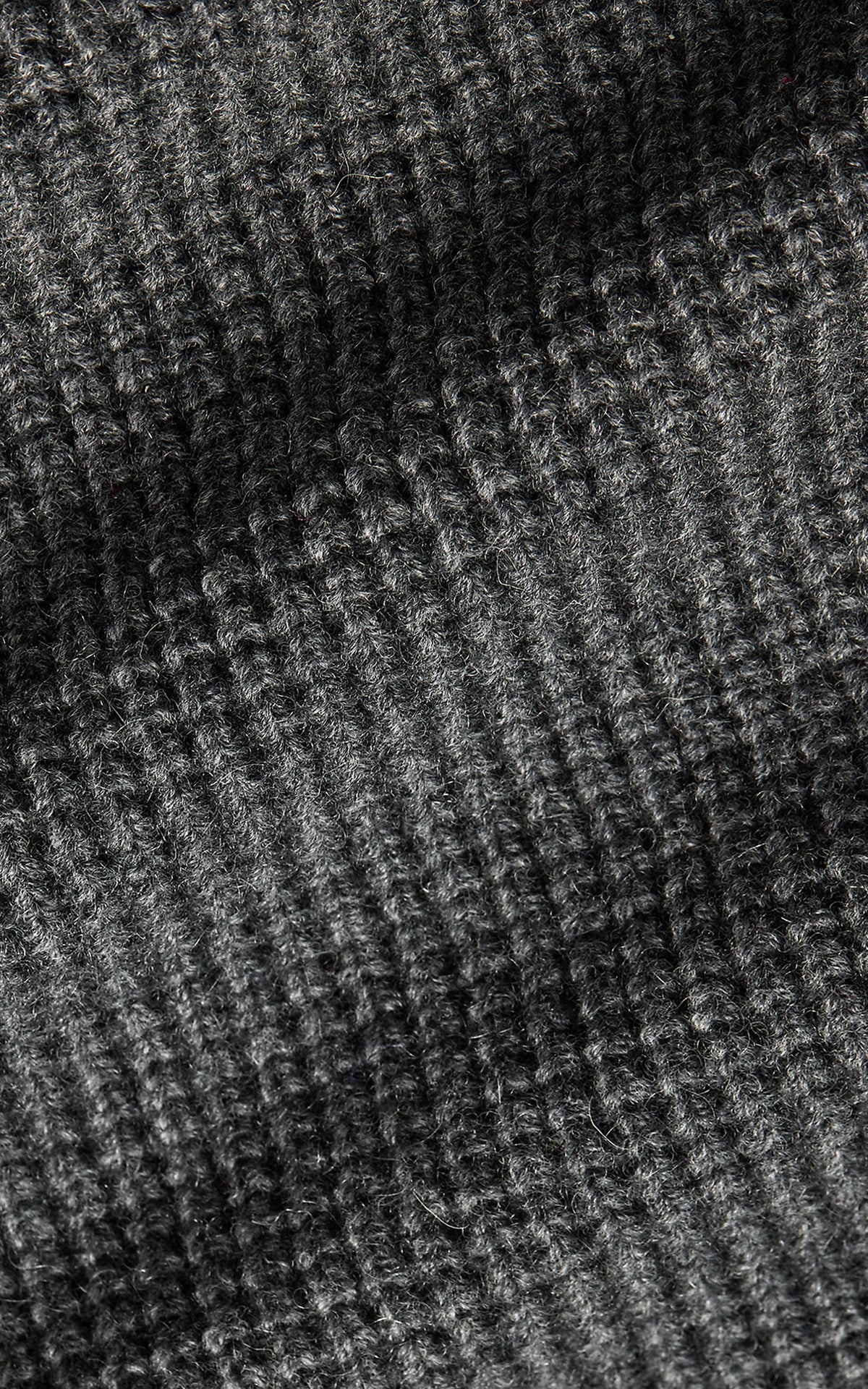 RRL Waffle-Knit Cashmere Shawl Cardigan Dark Grey Heather