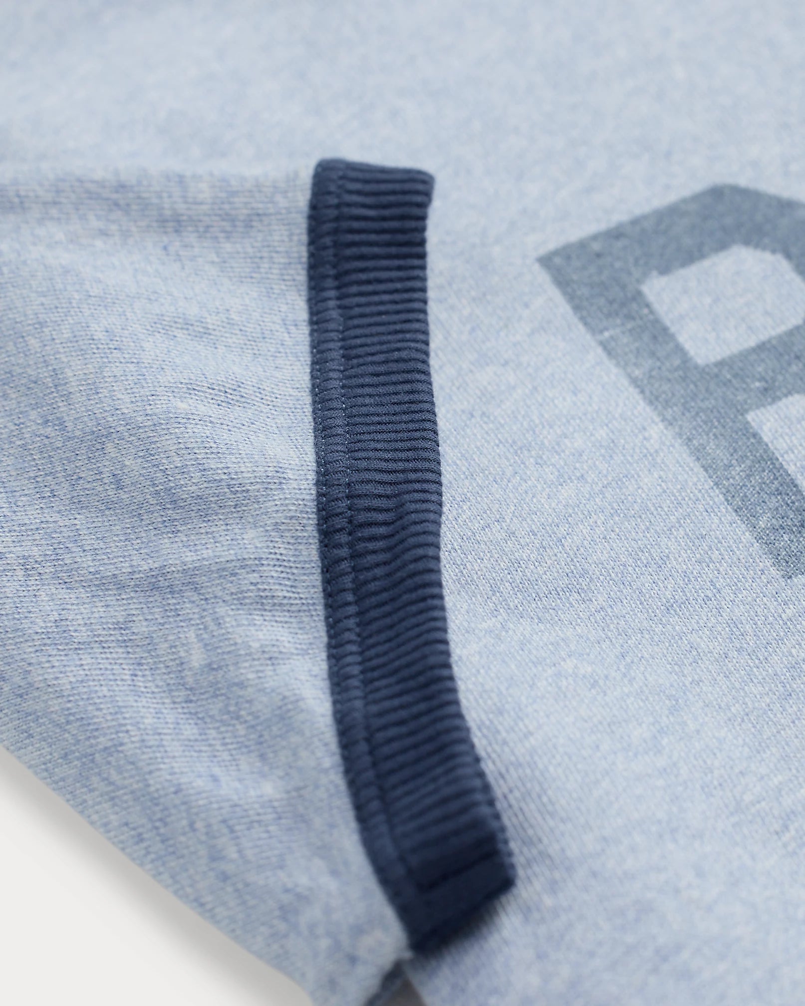RRL Logo Jersey Ringer T-Shirt Light Blue Heather