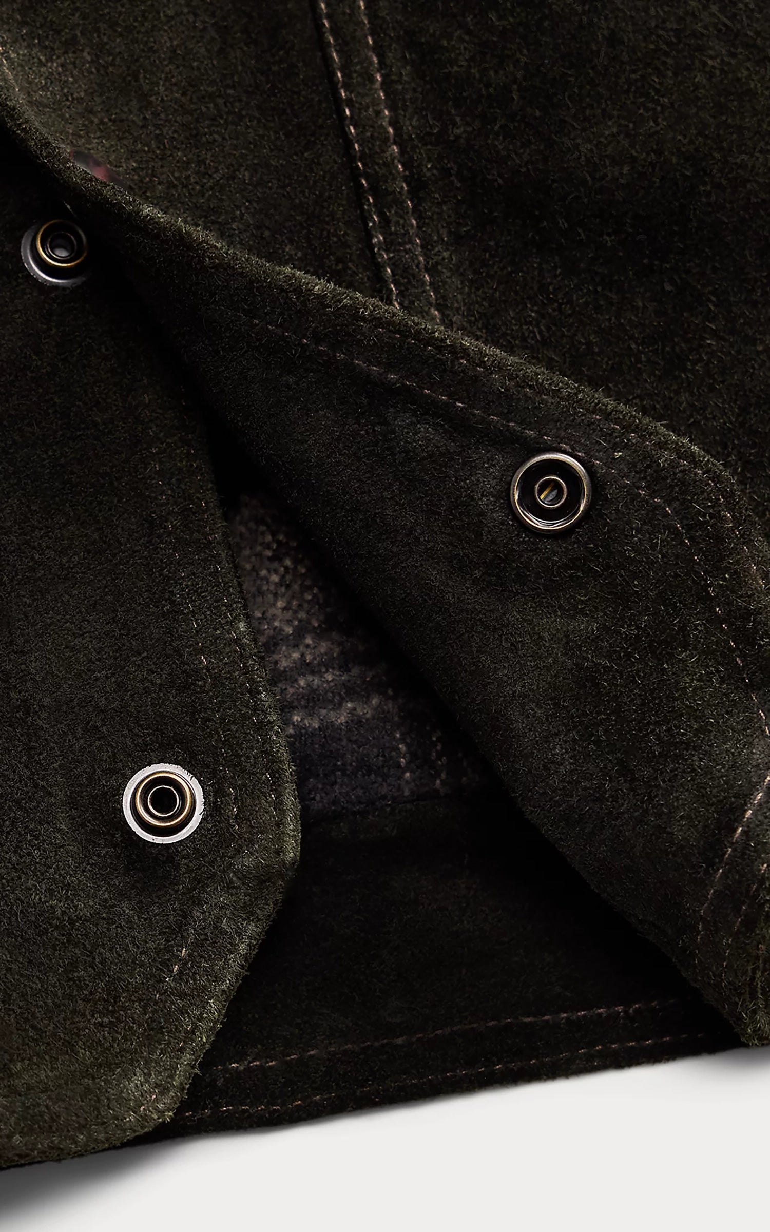 RRL Shearling-Collar Suede Western Jacket Vintage Black