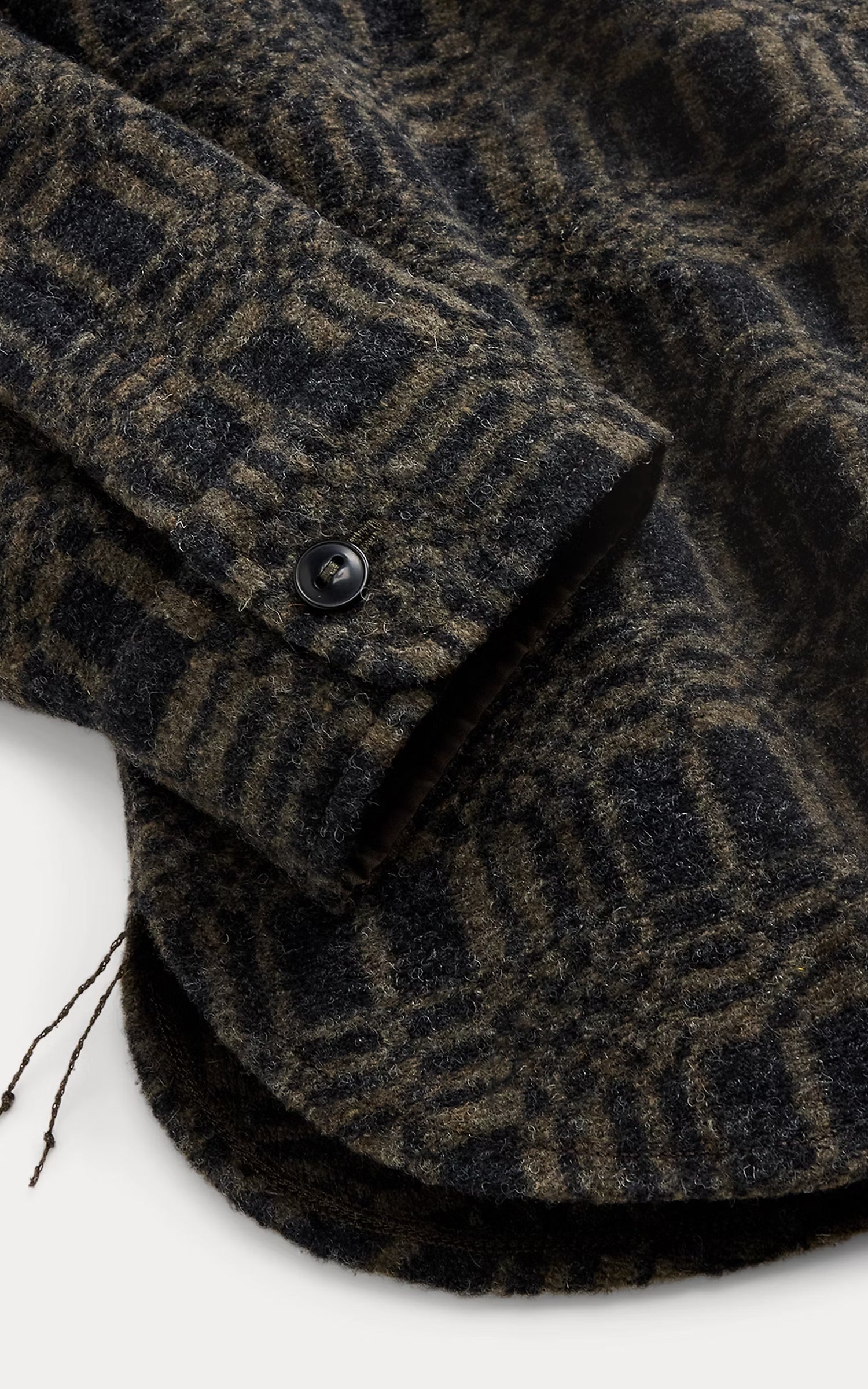 RRL Jacquard-Knit Wool-Blend Workshirt Charcoal/Multi