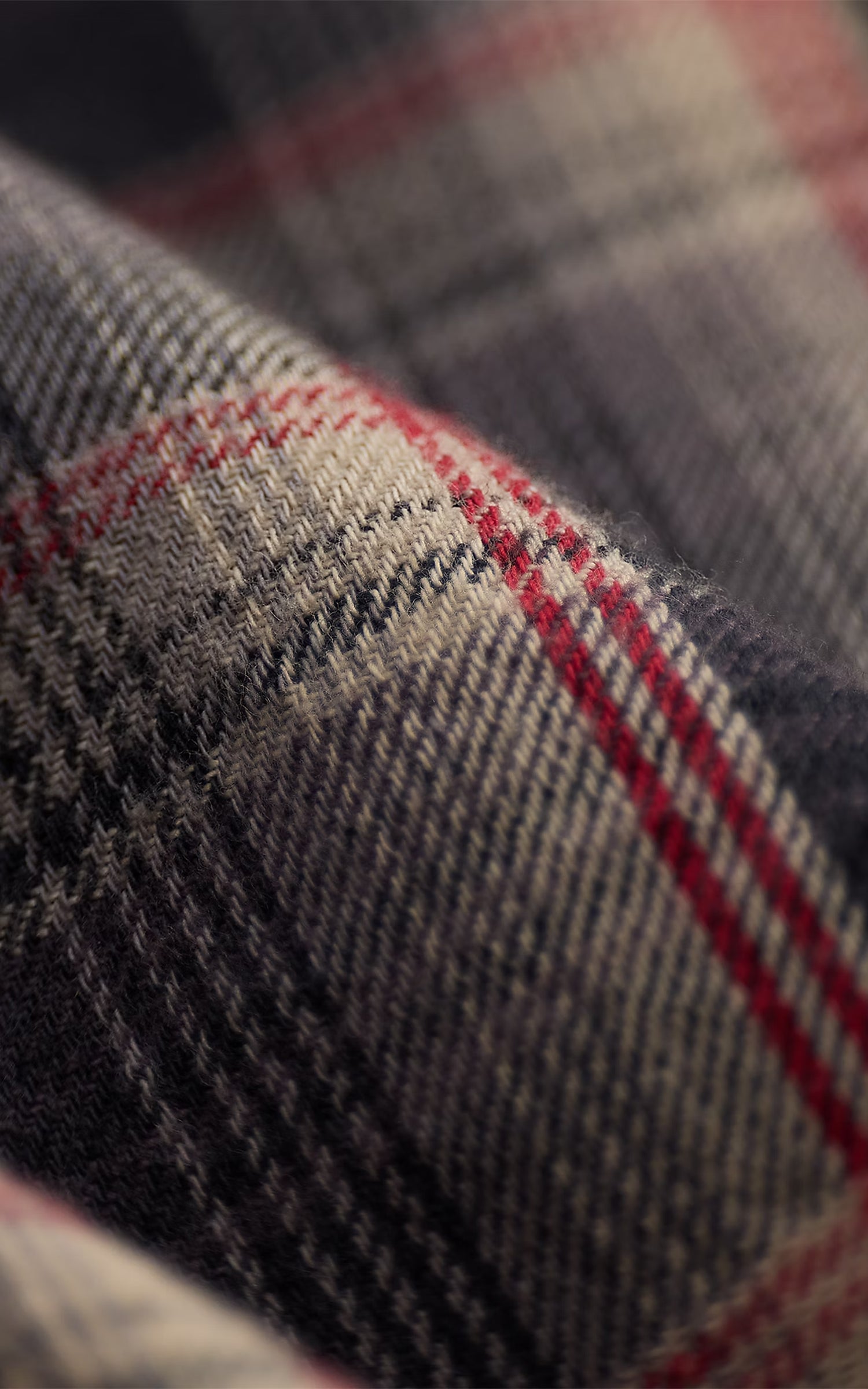 RRL Plaid Twill Workshirt Grey/Red