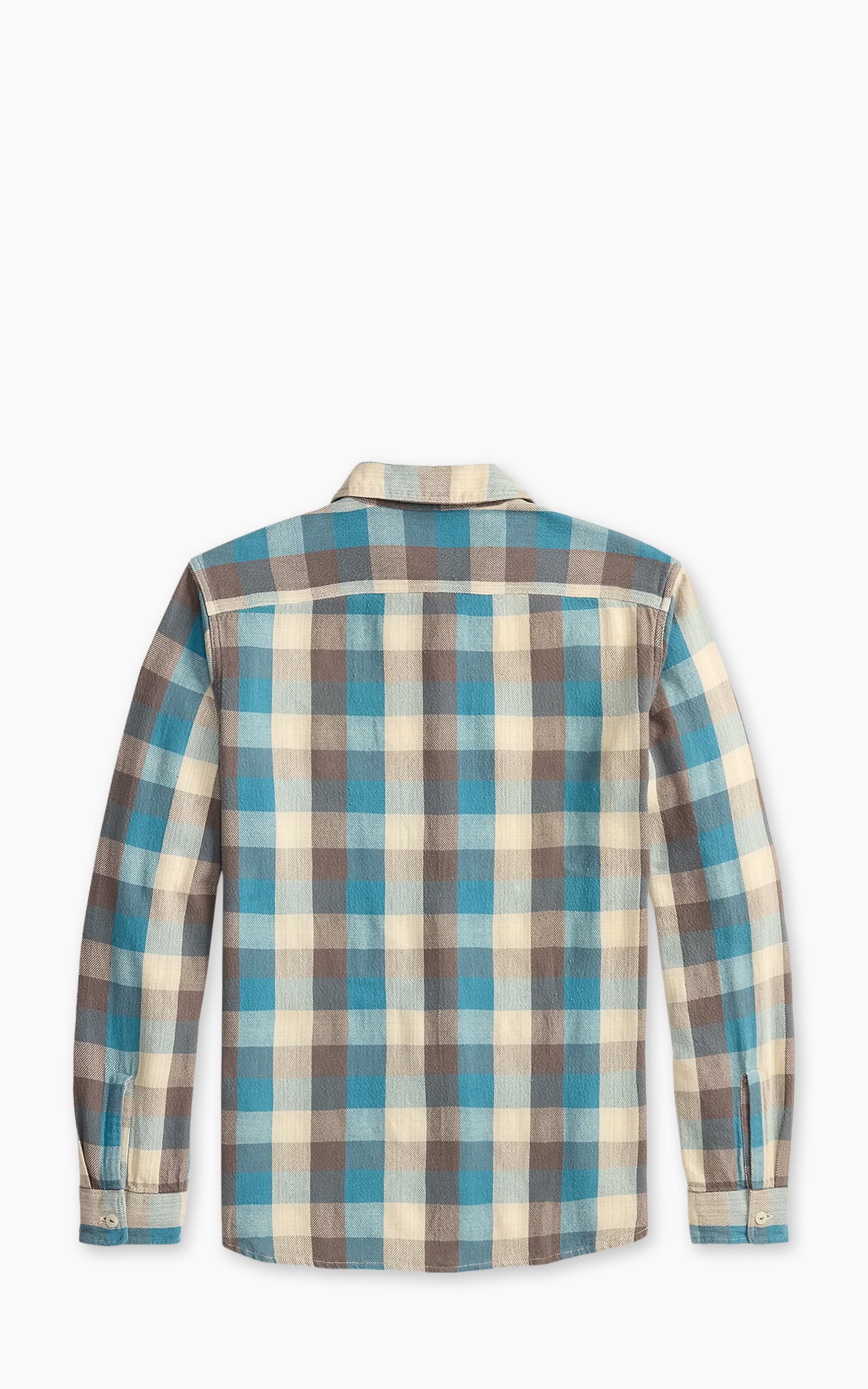 RRL Plaid Twill Workshirt Blue/White