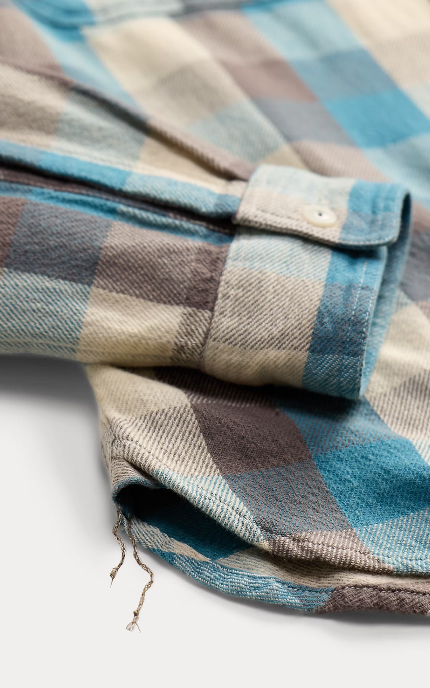 RRL Plaid Twill Workshirt Blue/White