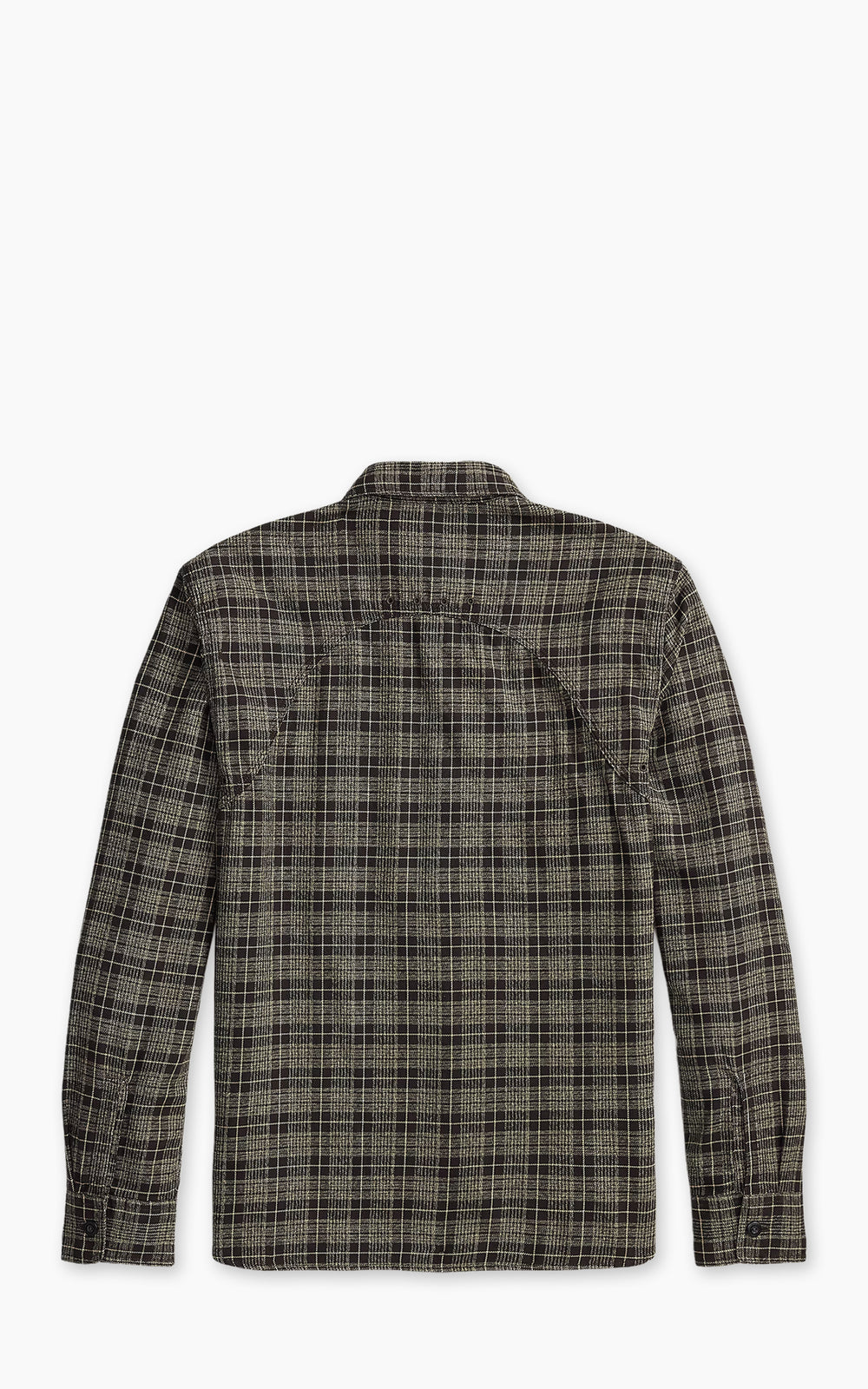 RRL Plaid Twill Workshirt Grey/White