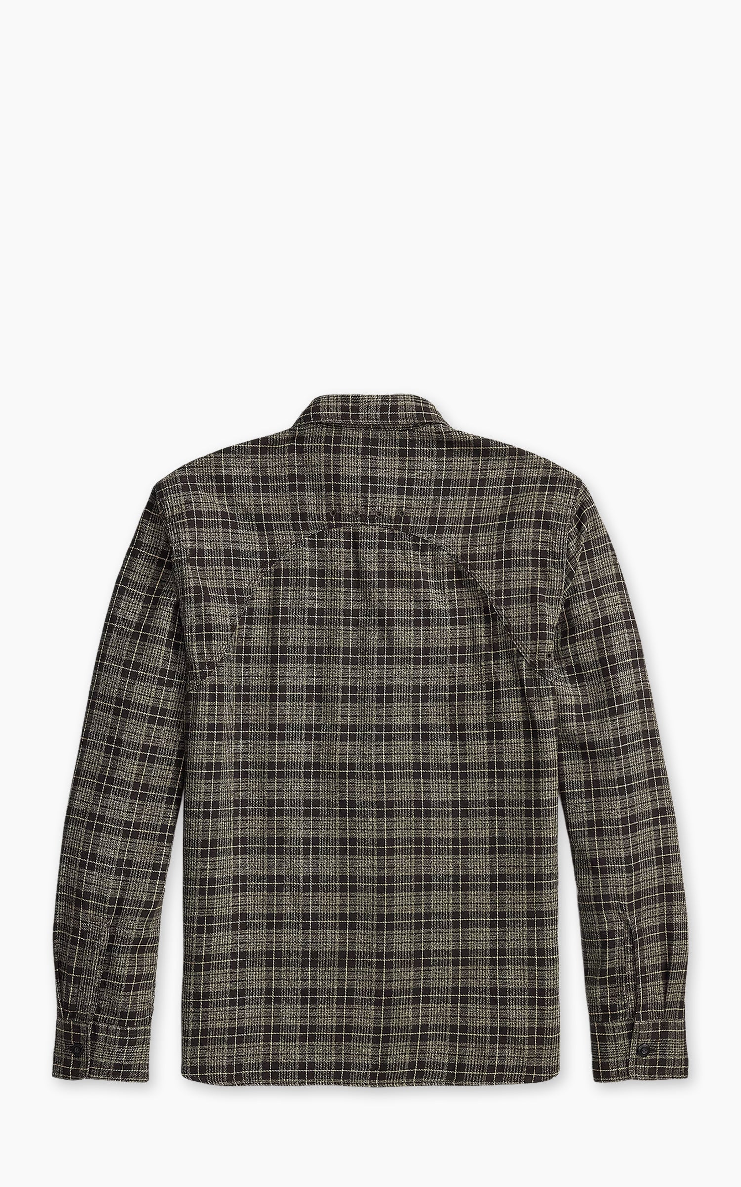 RRL Plaid Twill Workshirt Grey/White
