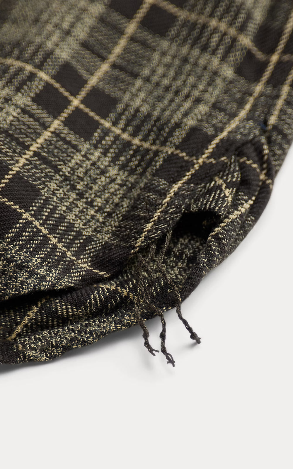 RRL Plaid Twill Workshirt Grey/White