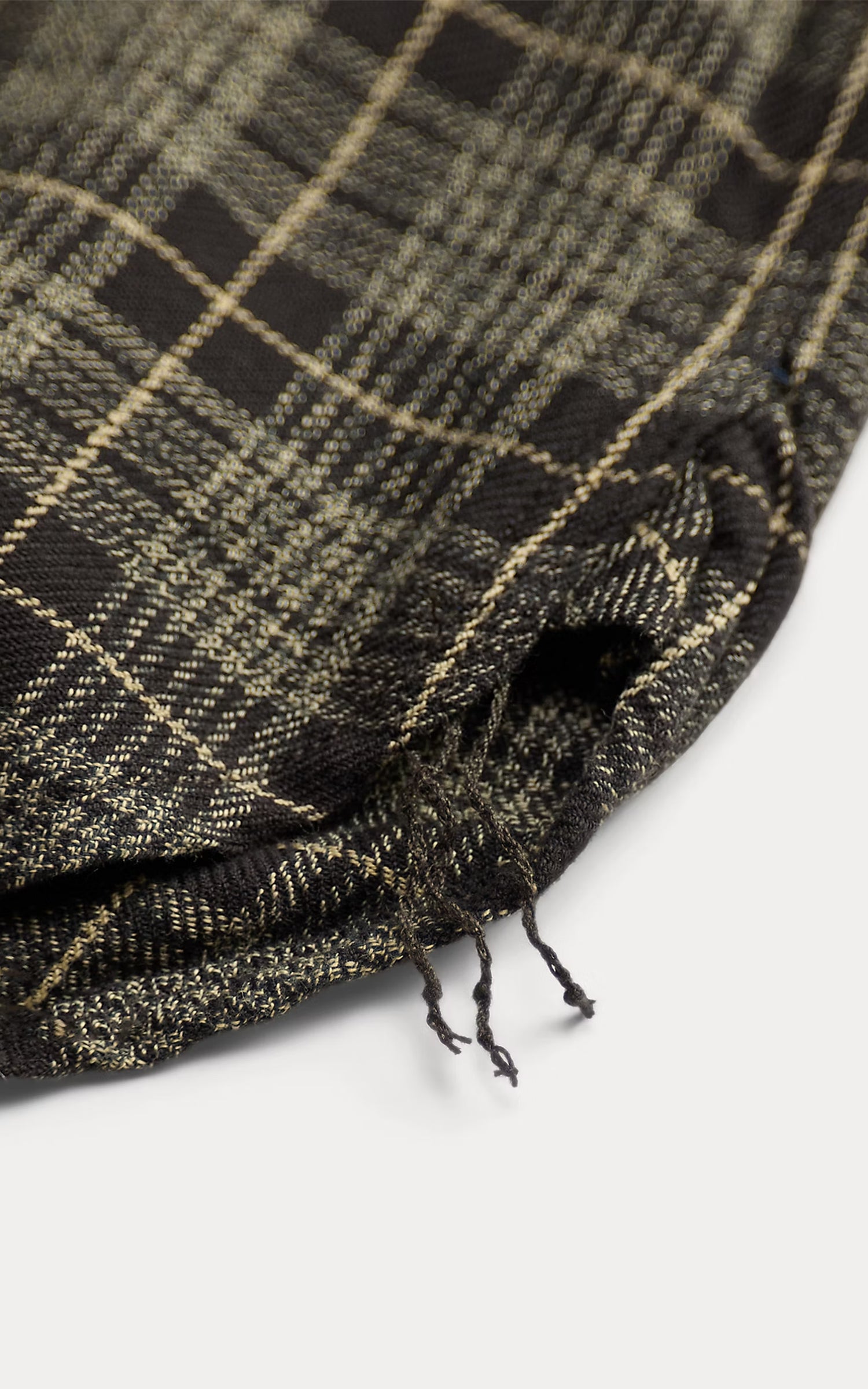 RRL Plaid Twill Workshirt Grey/White