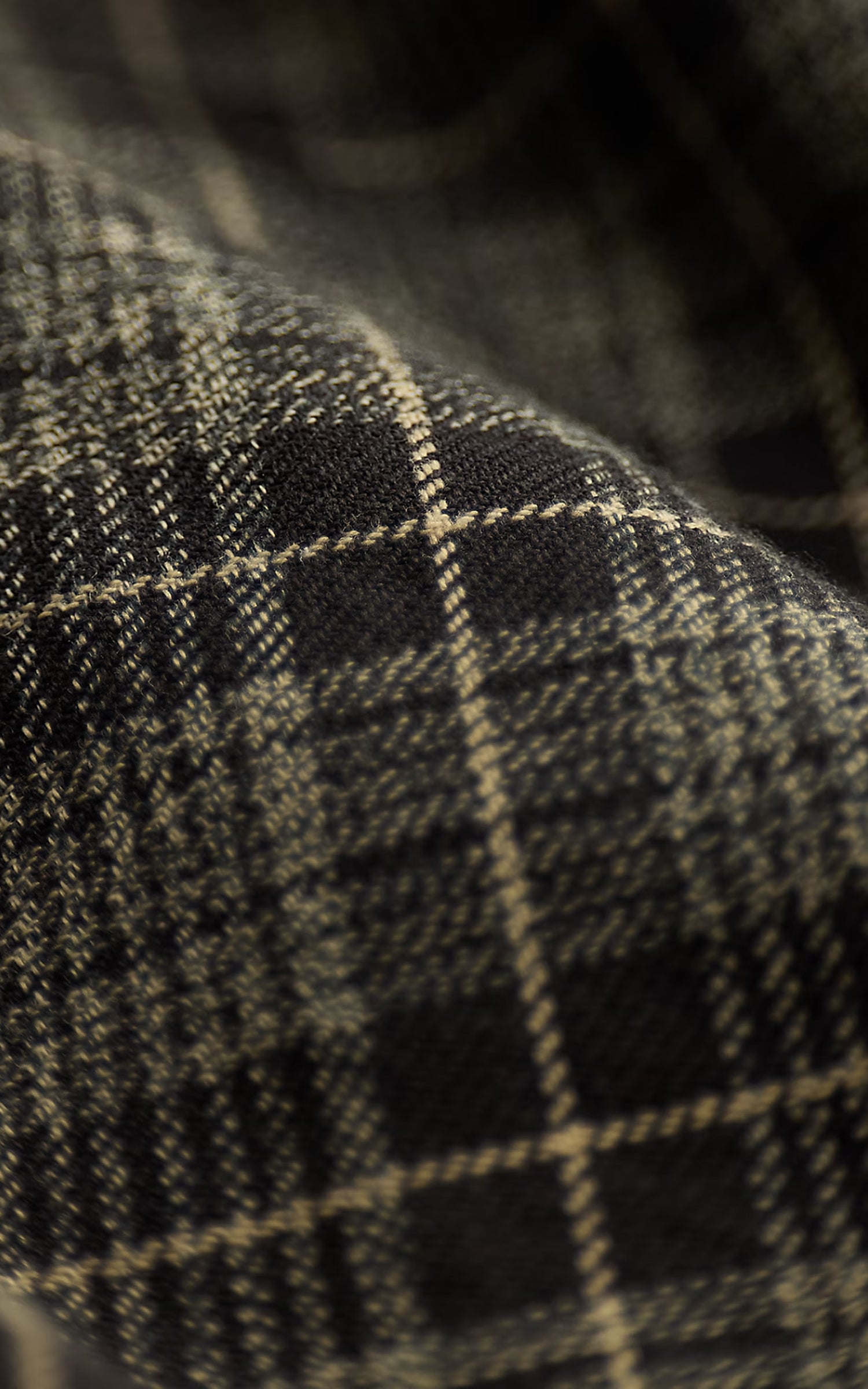 RRL Plaid Twill Workshirt Grey/White