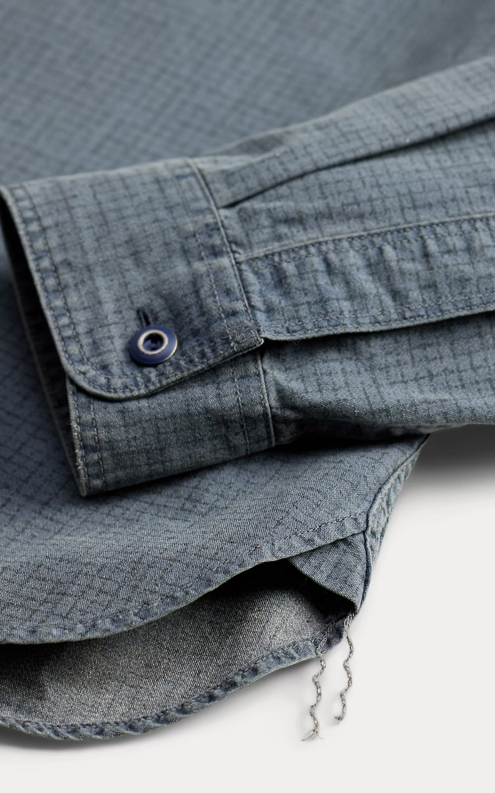 RRL Check-Print Woven Workshirt Blue/Navy
