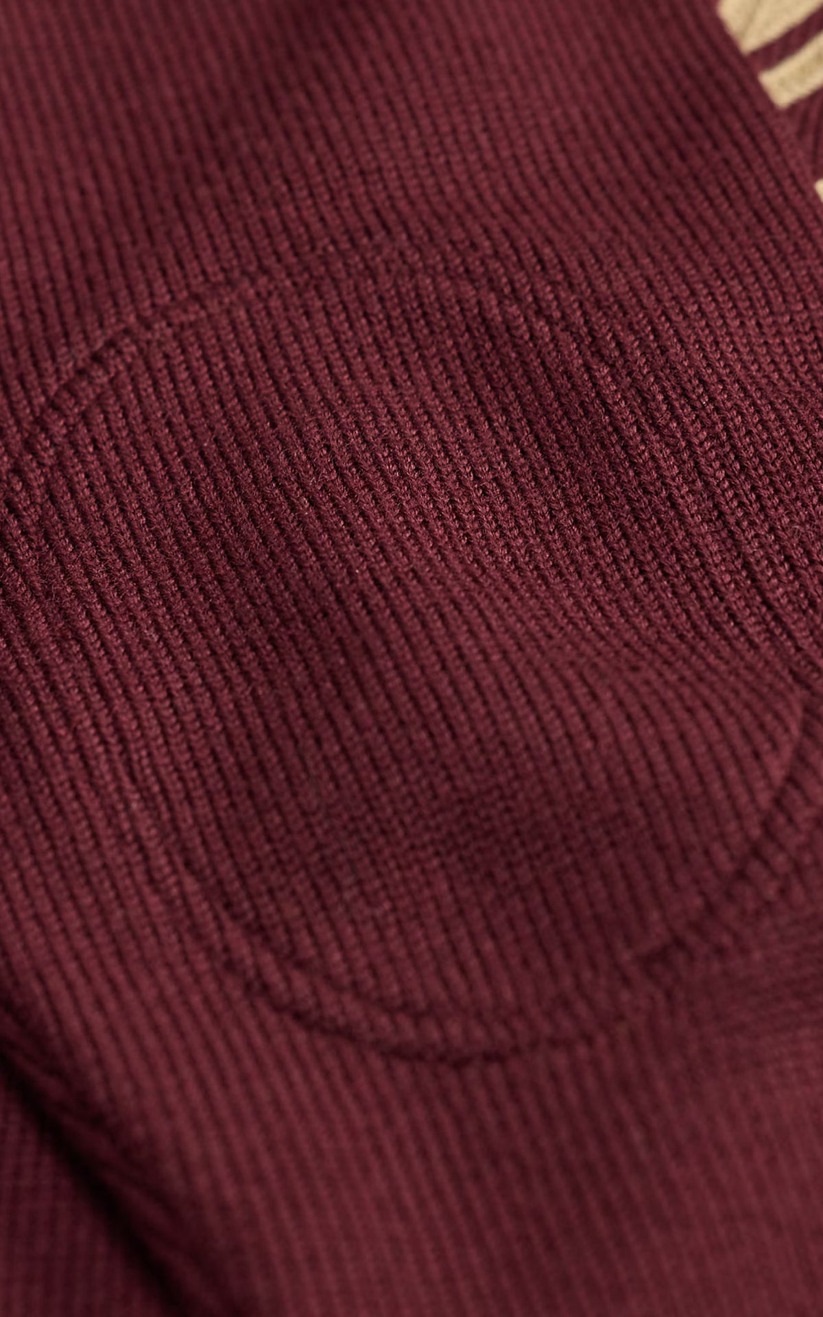 RRL Embroidered Wool Quarter-Zip Jumper Maroon