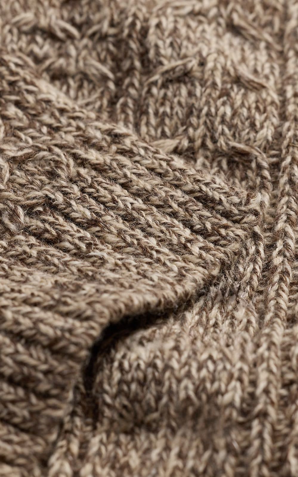RRL Marled Wool-Blend Scarf Brown/Tan