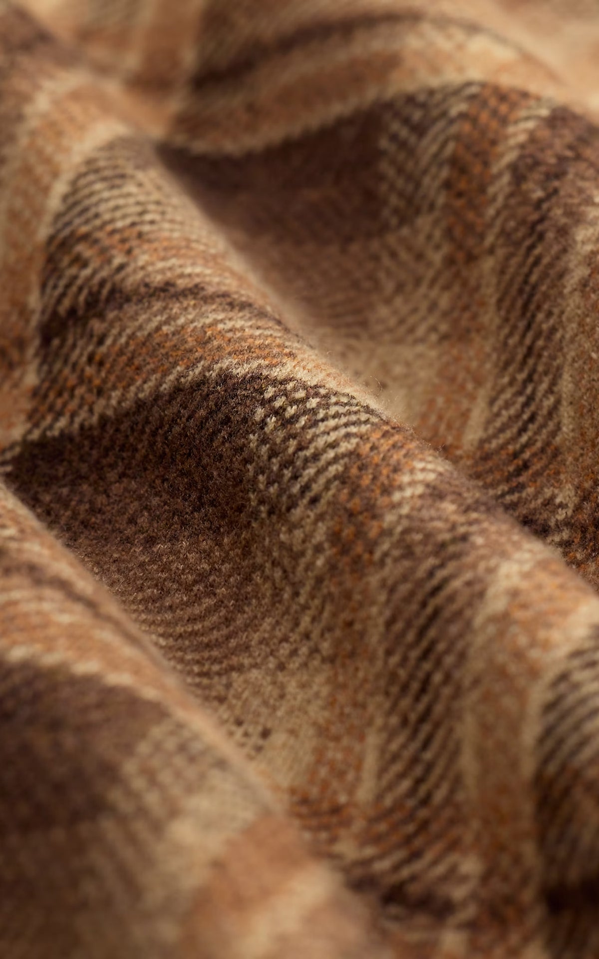 RRL Plaid Wool Workshirt Jumper Tan/Rust Multi