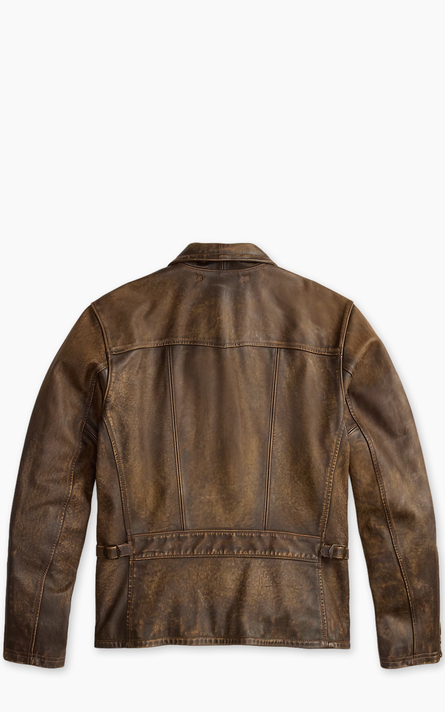 RRL Newsboy-Style Leather Jacket Vintage Brown