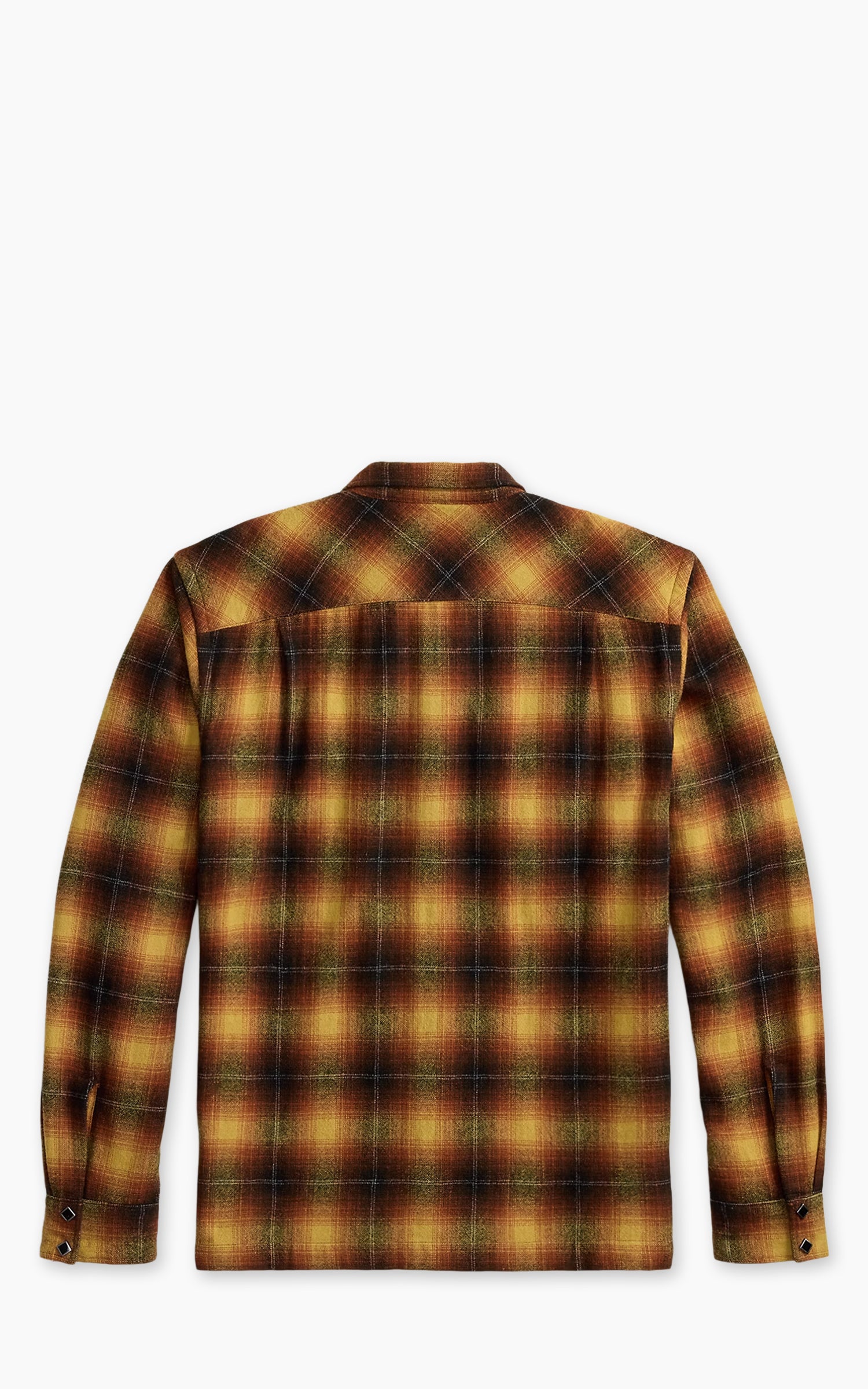 RRL Plaid Wool-Blend Camp Shirt Orange/Yellow