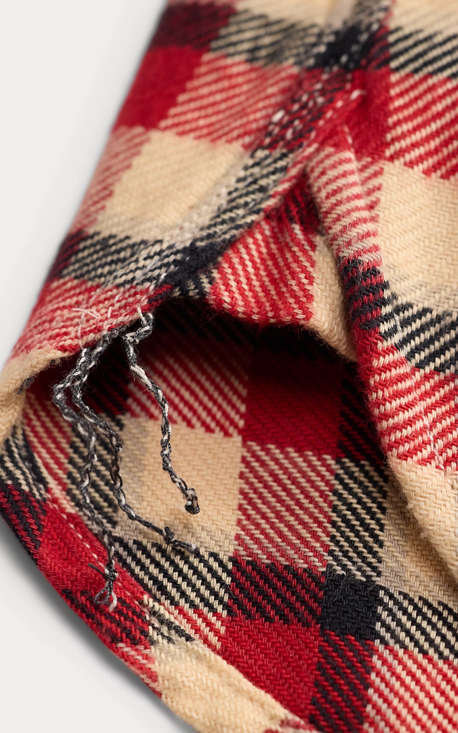RRL Plaid Twill Workshirt Red/Cream