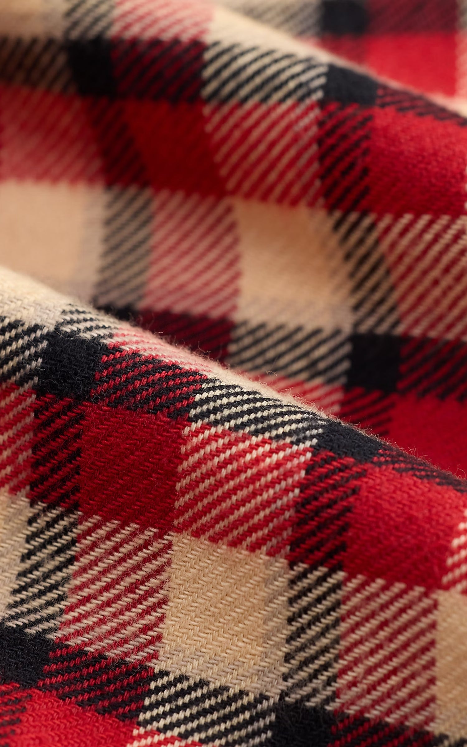 RRL Plaid Twill Workshirt Red/Cream