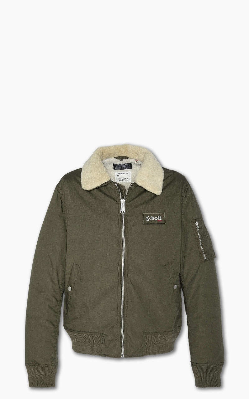 Schott NYC B18 Pilot Jacket Dark Khaki