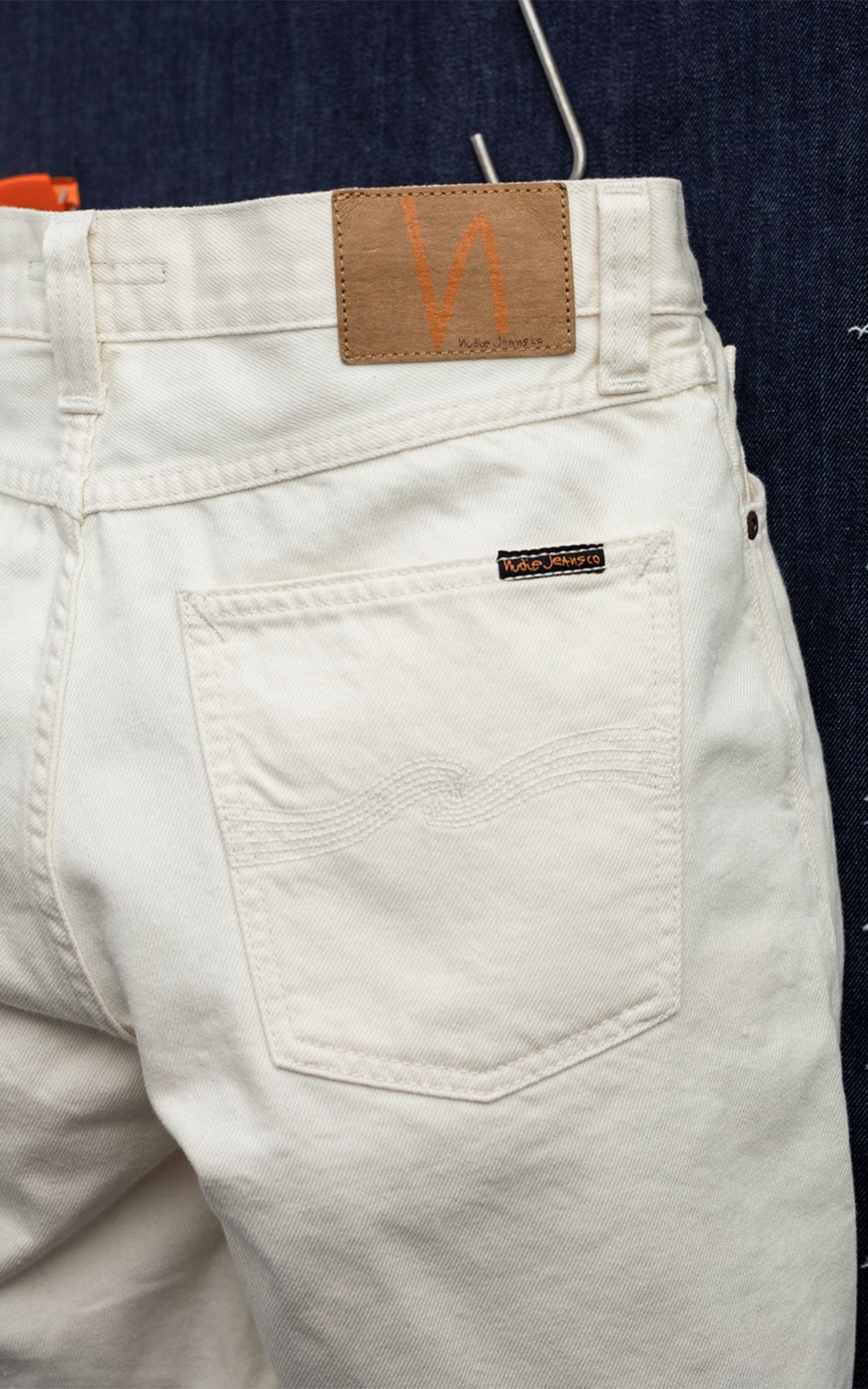 Nudie Jeans Seth Denim Shorts Everivory