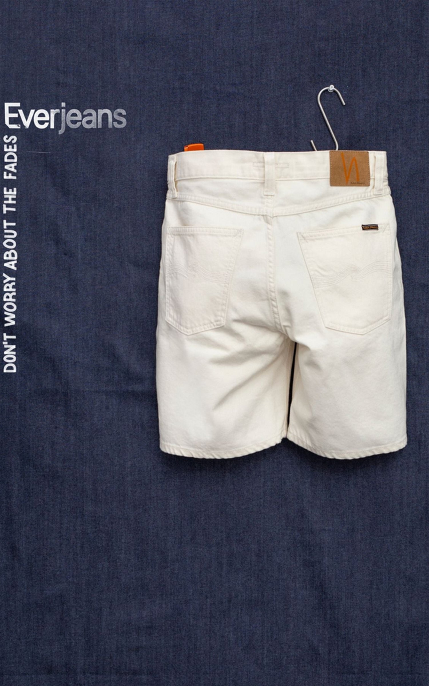 Nudie Jeans Seth Denim Shorts Everivory