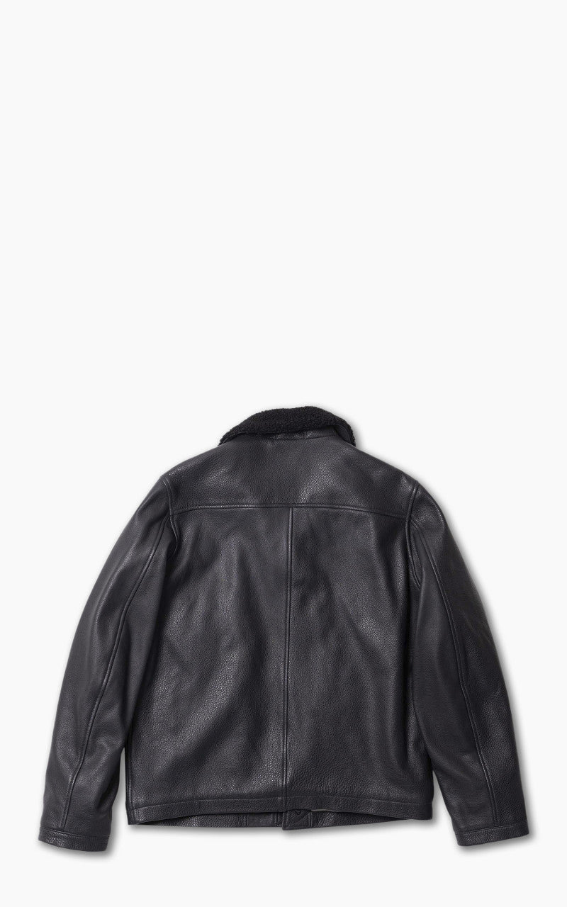 Shangri-La Heritage Deck N-1 Aniline Leather Jacket Black