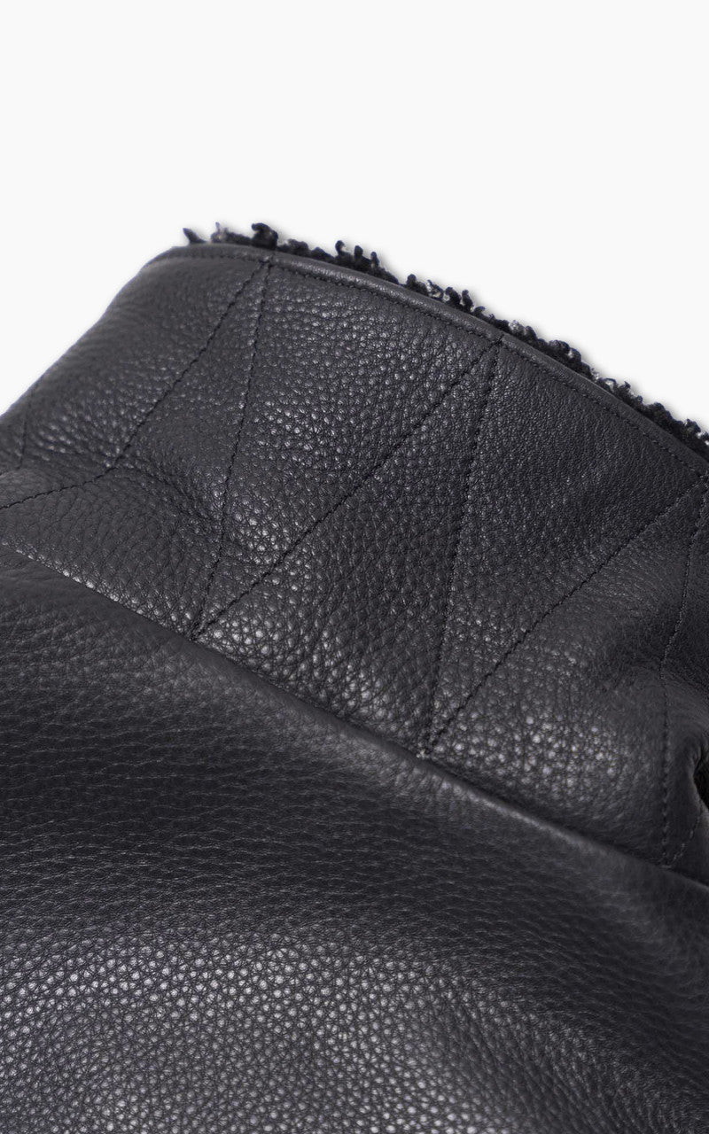 Shangri-La Heritage Deck N-1 Aniline Leather Jacket Black