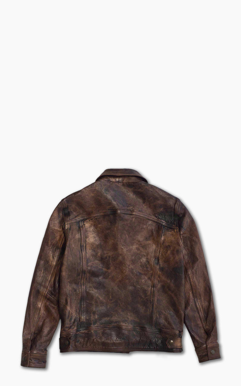 Shangri-La Heritage Terracotta Leather Jacket Bruciato