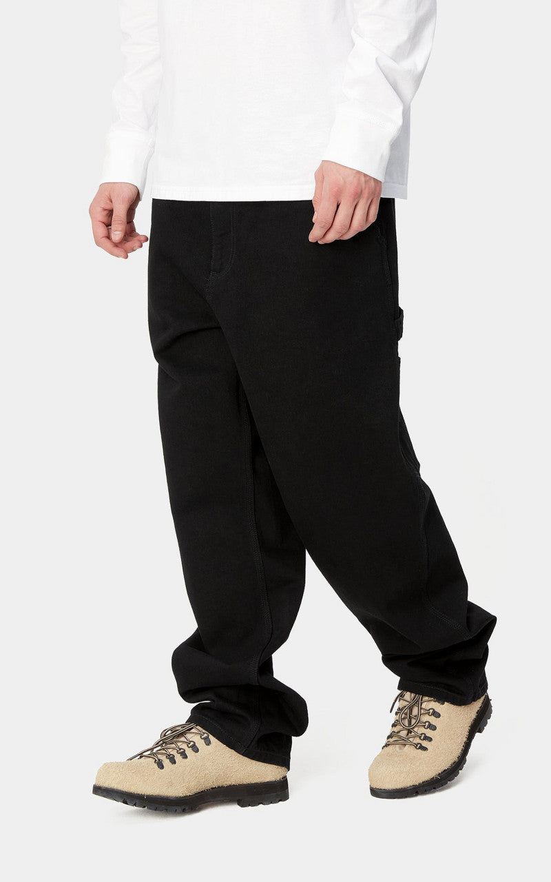 20SS Carhartt WIP SINGLE KNEE PANT 32×32 CARHARTT WIP - Single Knee Pant Dearborn Canvas Black – suuupply
