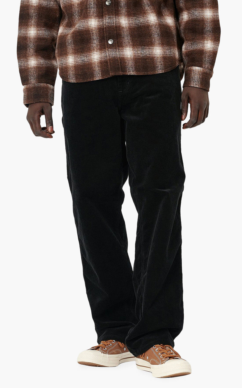 Carhartt WIP Single Knee Pant Conventry Corduroy Rinsed Black