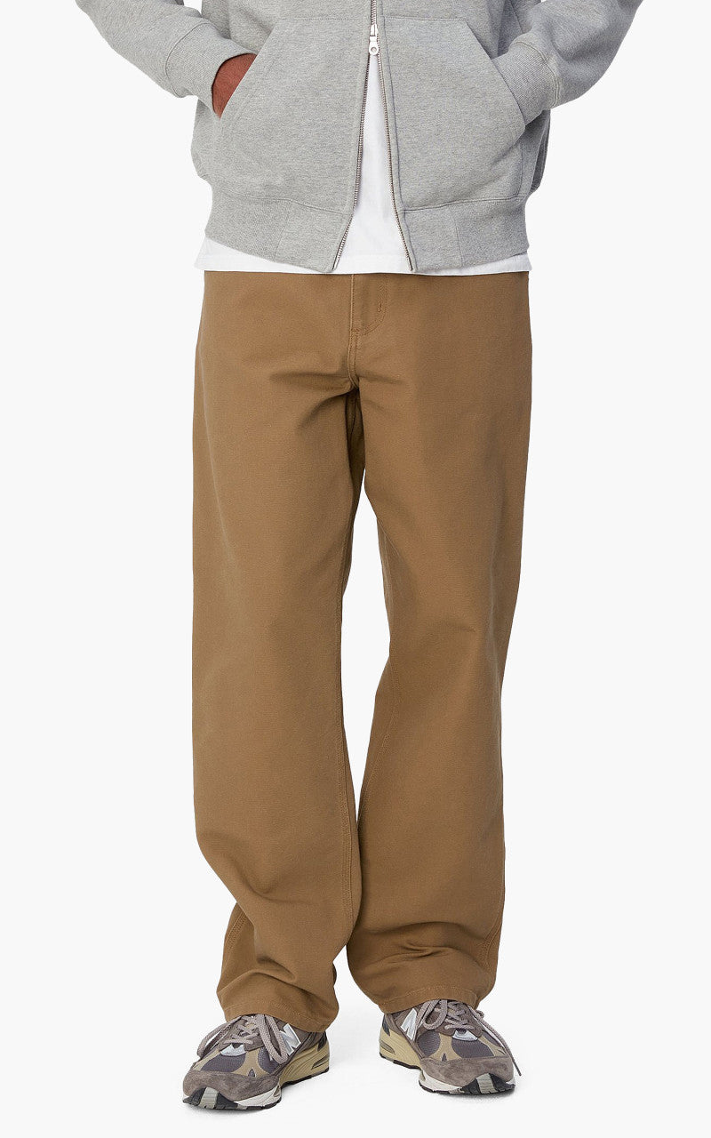 Carhartt WIP Single Knee Pant Dearborn Canvas Rinsed Hamilton Brown