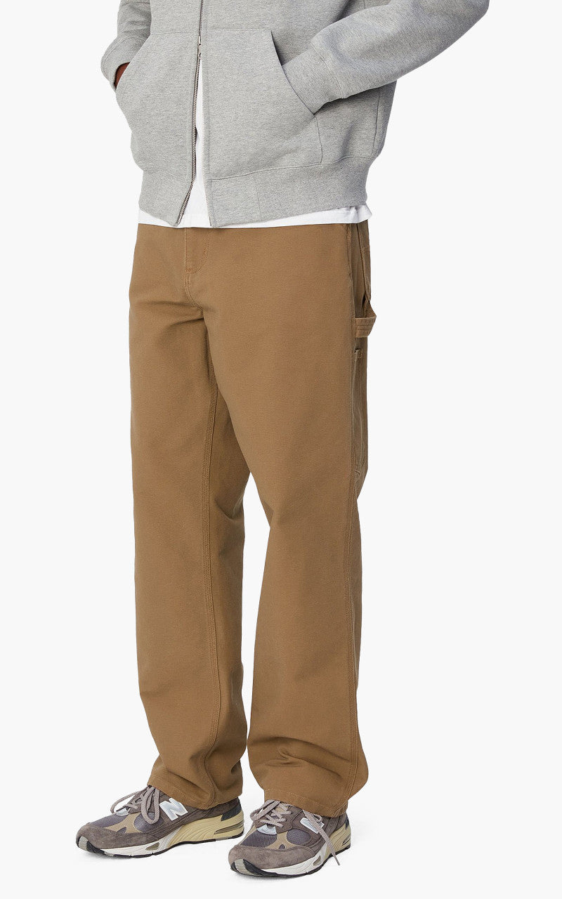 Carhartt WIP Single Knee Pant Dearborn Canvas Rinsed Hamilton Brown
