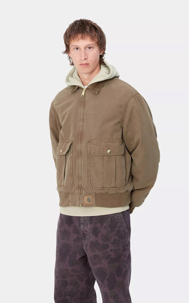 Carhartt WIP スタントンJACKET チョコレート Carhartt WIP Stanton Jacket Hubbard Canvas Chocolate/Chocolate