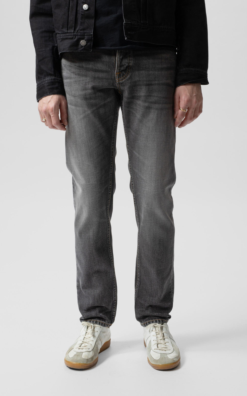 Nudie Jeans Steady Eddie II Grey Crosshatch