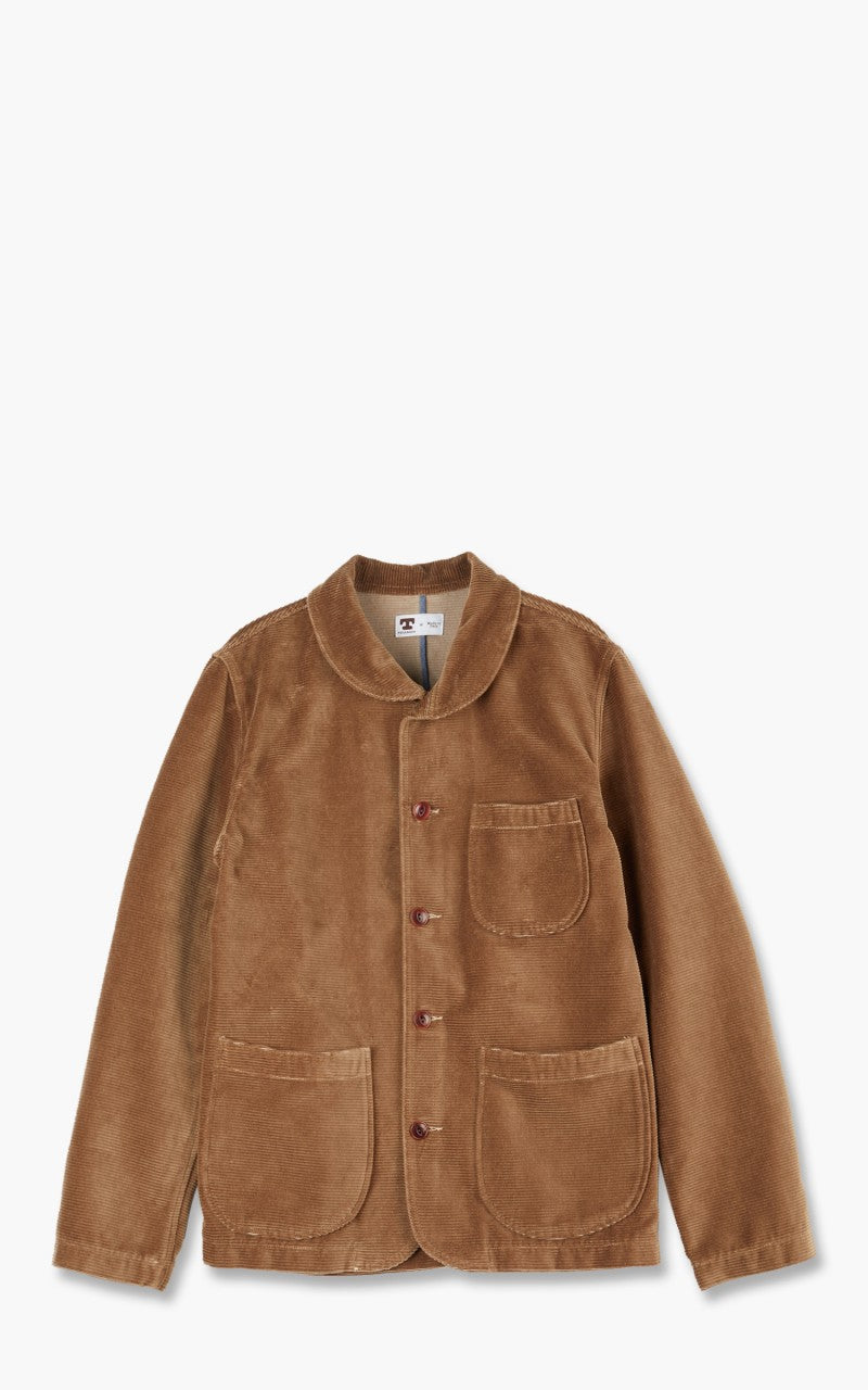 Tellason Shawl Collar Jacket Corduroy Taupe